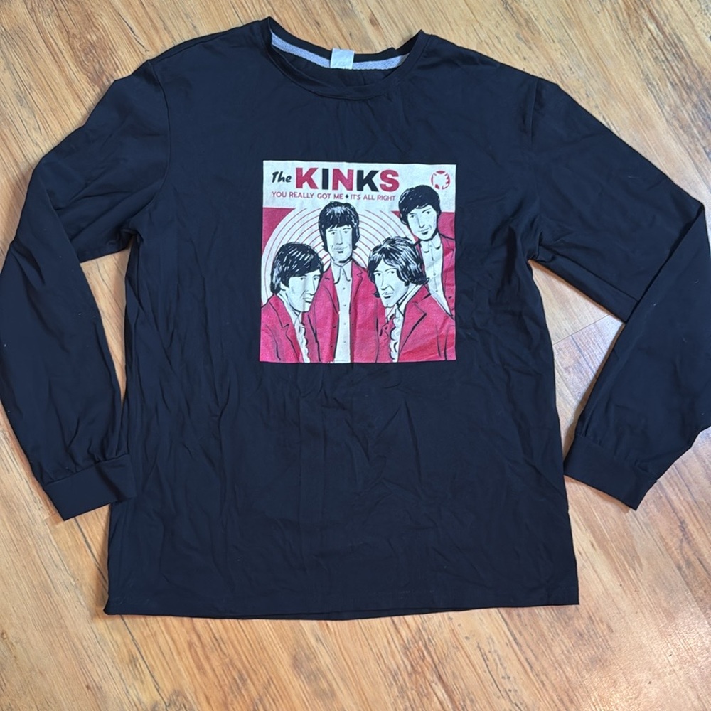 The Kinks British Rock  Tshirt Sz M Black